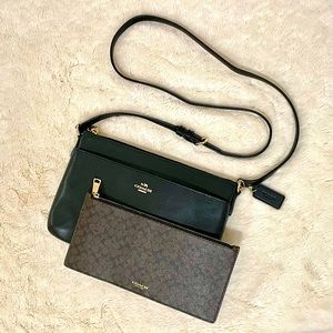 Coach Black Crossbody Bag & Wallet